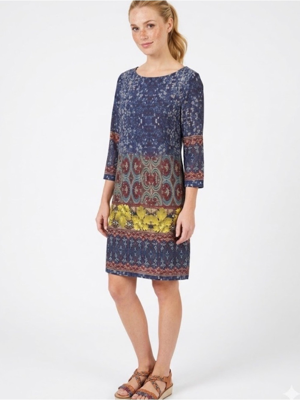 Isle by Melis Kozan Geometric Boho Pattern Dress - Size Medium